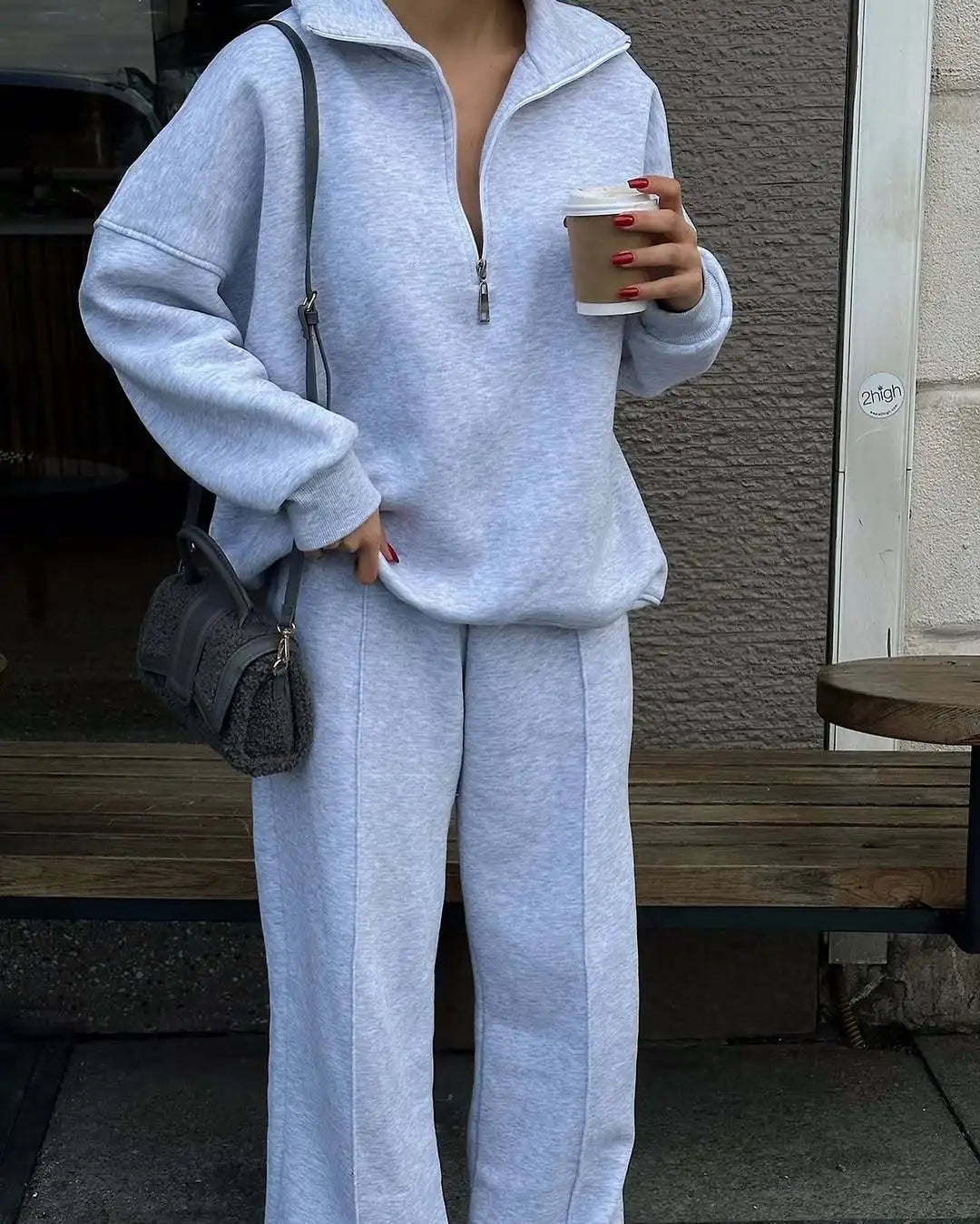 2025 Winter Casual New In Matching Sets 2 Pieces Set Woman Two Piece Outfits Women's Clothing Solid Color Pullover Long Sleeves