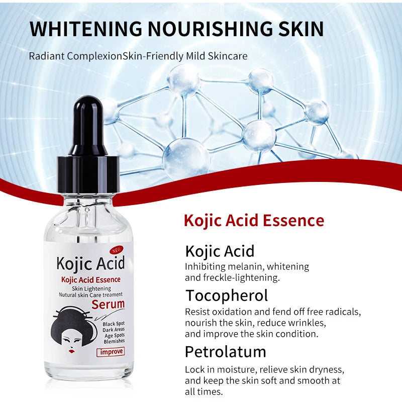 Korean Facial Serum With Collagen, Vitamin C & Kojic Acid Face Serum Lifting, Firming , Moisturizing, Soothing, Evens Skin Tone