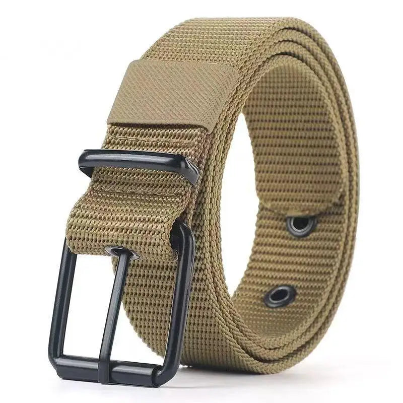 ·NewMen's Belt Porous Canvas Pin Buckle Leather Belt Outdoor Sports Belt Women's Trendy Eyelet Belt With Jeans Belt·