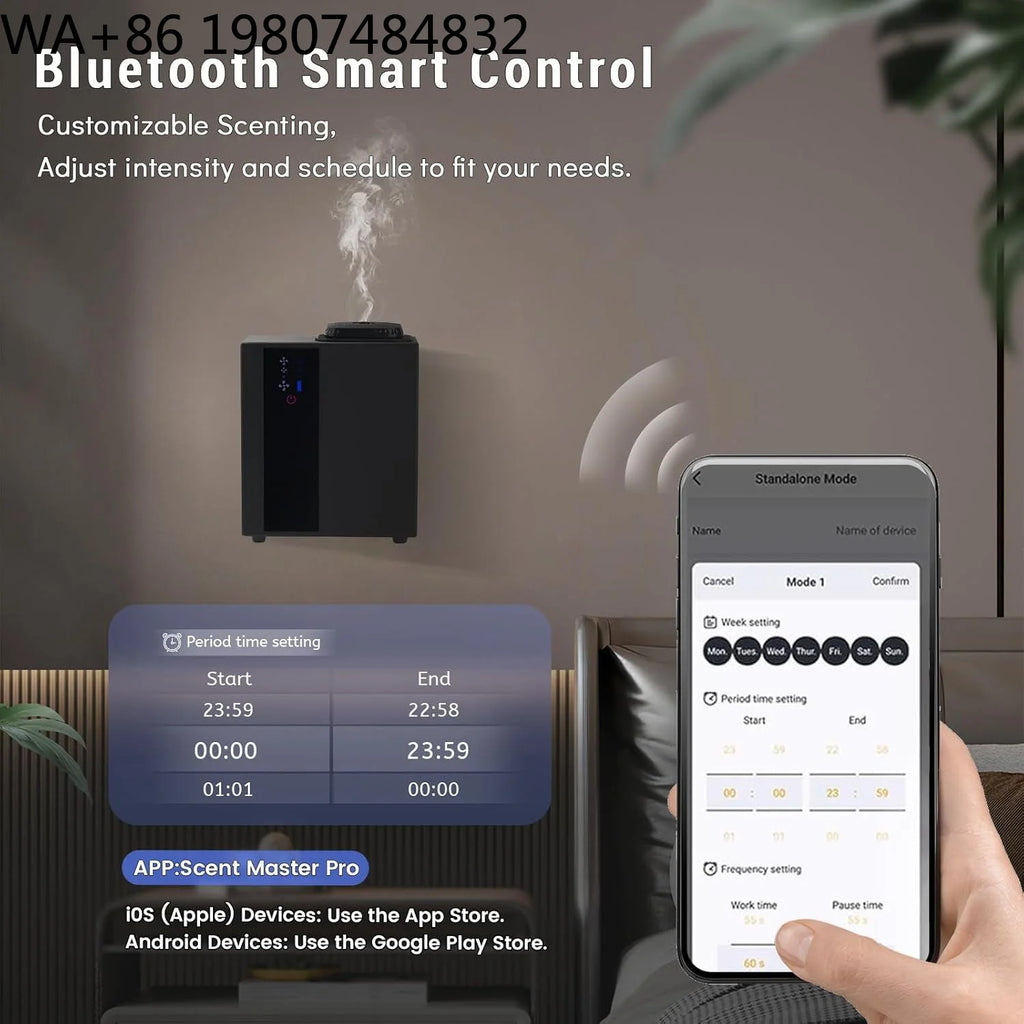 B2B Wholesale Hotel HVAC Waterless Scent Nebulizer Refillable Essential Oil Atomizer Large Coverage Public Space Fragrance Tool