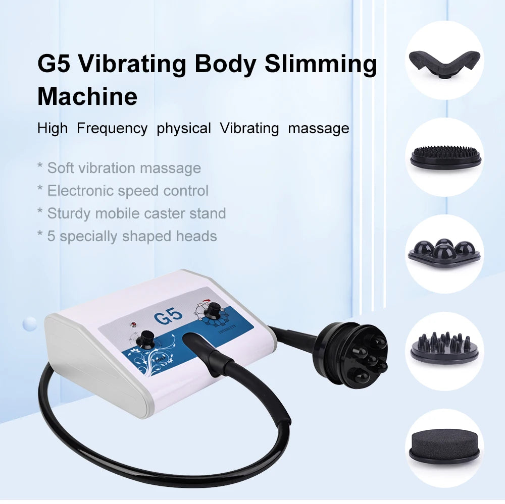 Vibrating G5 Massage Machine Slimming Muscle Massager Cellulite Removal Home Used Weight Loss Body Apparatus with Trolley Stand