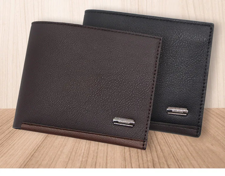 Men Wallets New Short High Quality Coin Pocket Bag Brand Men's Wallet Simple Credit Card Holder Photo Holder Men's Money Clip