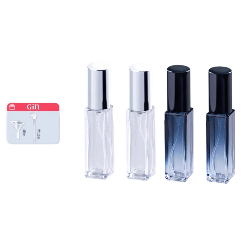 4PCS 10/20ml High Quality Perfume Spray Bottle Empty Glass Parfum Atomizer Travel Cosmetic Bottl Sample Vials Refillable Mini