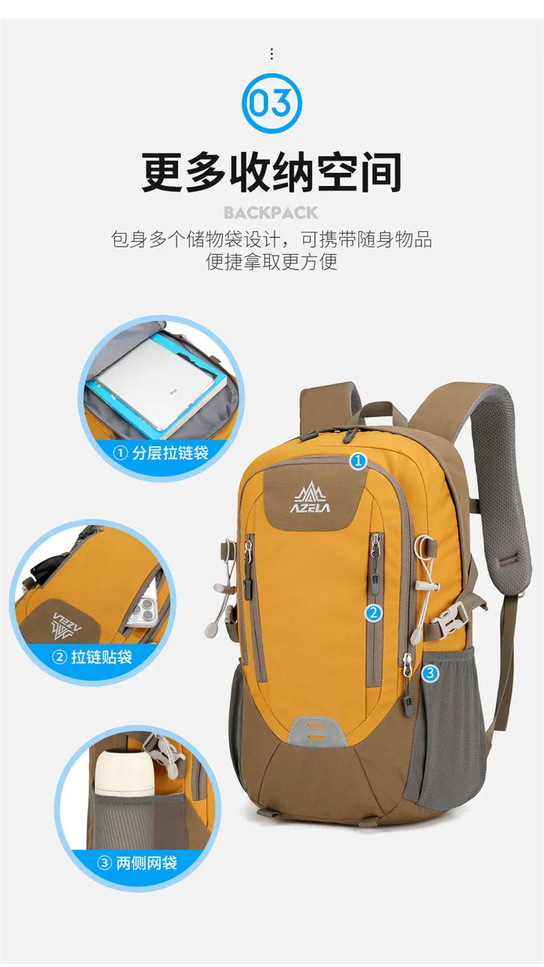 Outdoor Hiking Backpack for Women and Men Nylon Waterproof Travel Backpacks High Quality Mountaineering Camping Sports Bag