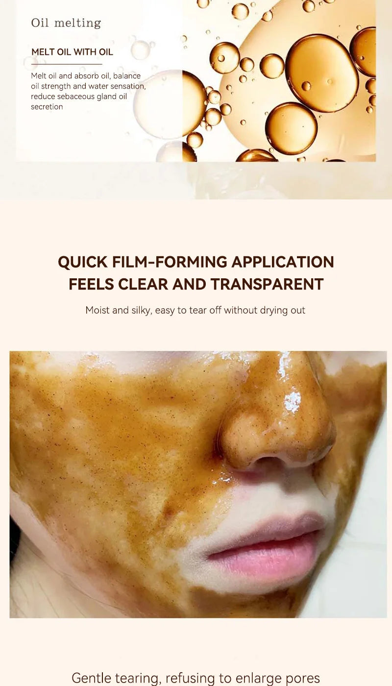 Aiheno Deep Hydration Moisturizing Oil Control Pore-Cleansing Mask, Deep Clean Quick Absorption Peel-Off Mask