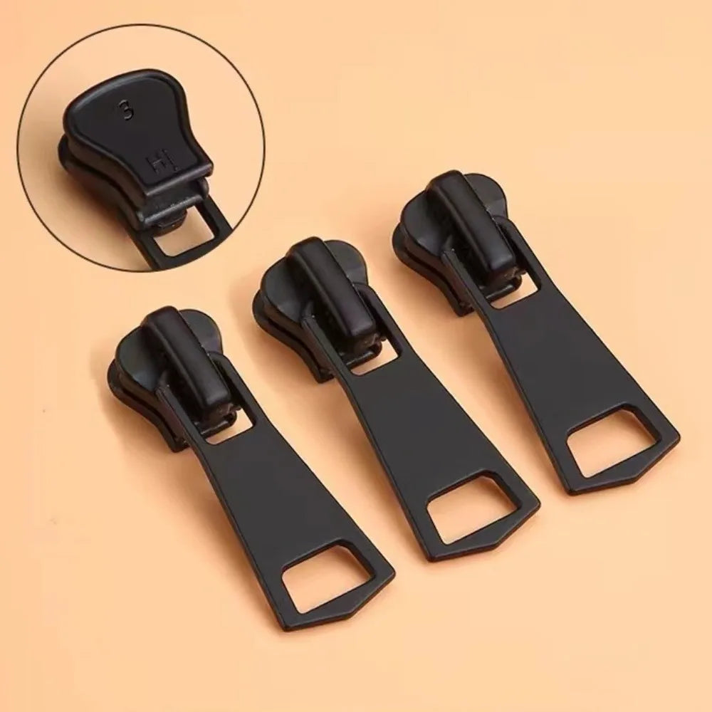 10pcs 3 5 8 Zipper Puller Head Black Handmade Zipper Slider Sewing Accessories Resin Clothing Bag Zips for Replacement Parts