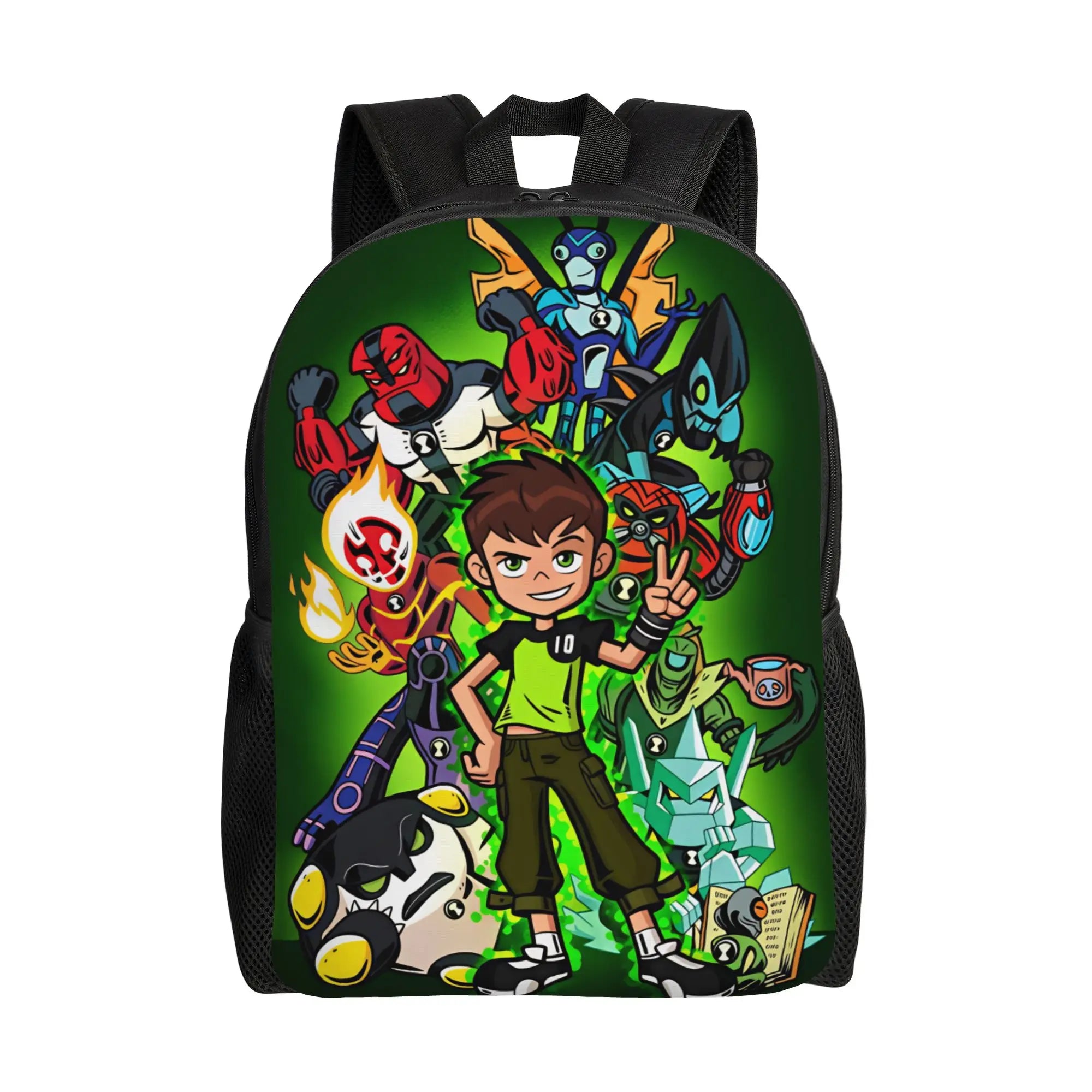 Ben 10 Cartoon Animation Backpack Male  Pattern Backpacks Polyester Kawaii School Bags Daily Designer Rucksack