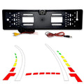 Achteruitrij camera Dynamic trajectory European license Plate Frame Rear View System With Night Vision IR Lights LED