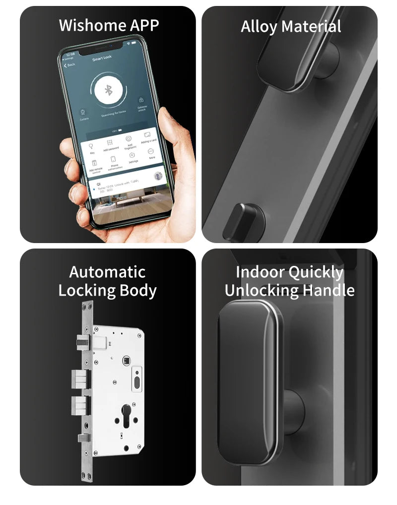 Wifi Tuya APP Password Door Lock Face Recognition Smart Lock With Camera  Digital Electronic Lock Automatic