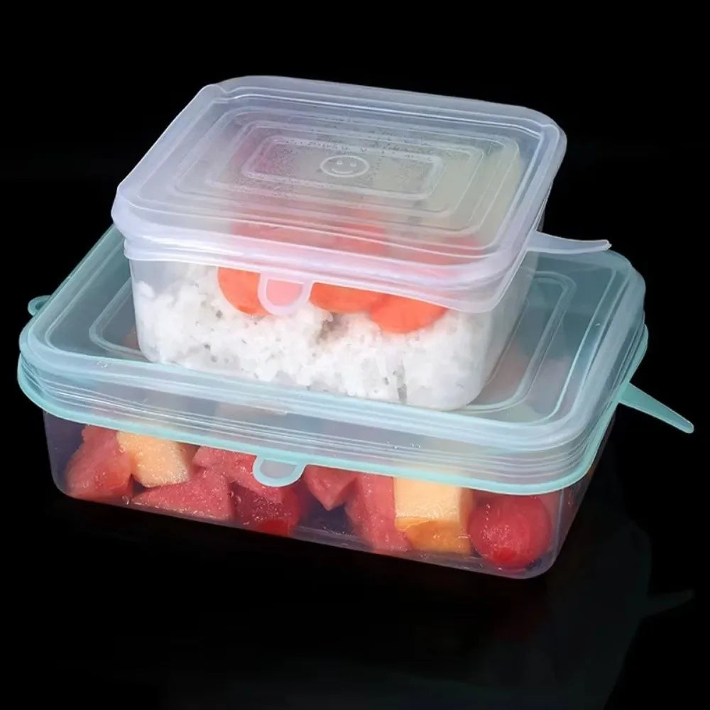 6PCS Useful Reusable Fresh-keeping Cover Non-slip Kitchen Gadgets Bowl Cap Stretch Microwave Lid