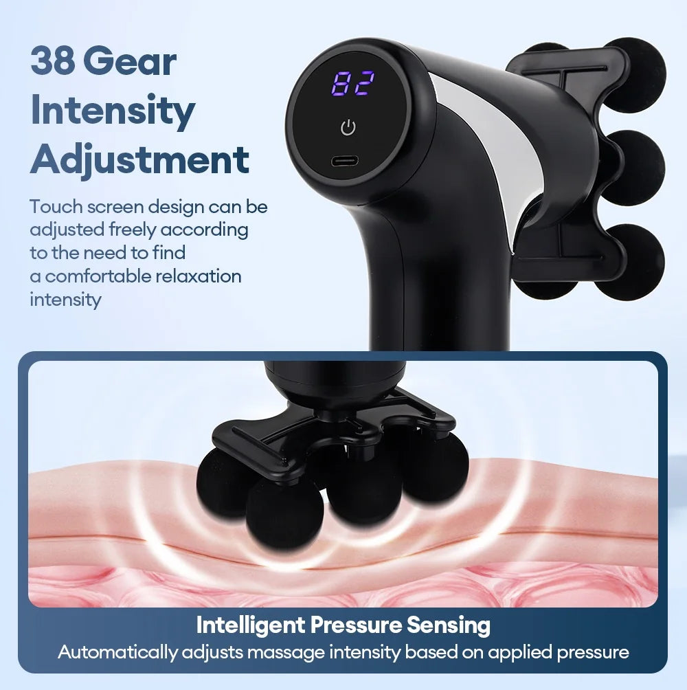 Professional Fascia Gun Mini Deep Tissue Massage Gun Wireless 38 Speed Level Electric Percussion Massager Body Muscle Relaxation