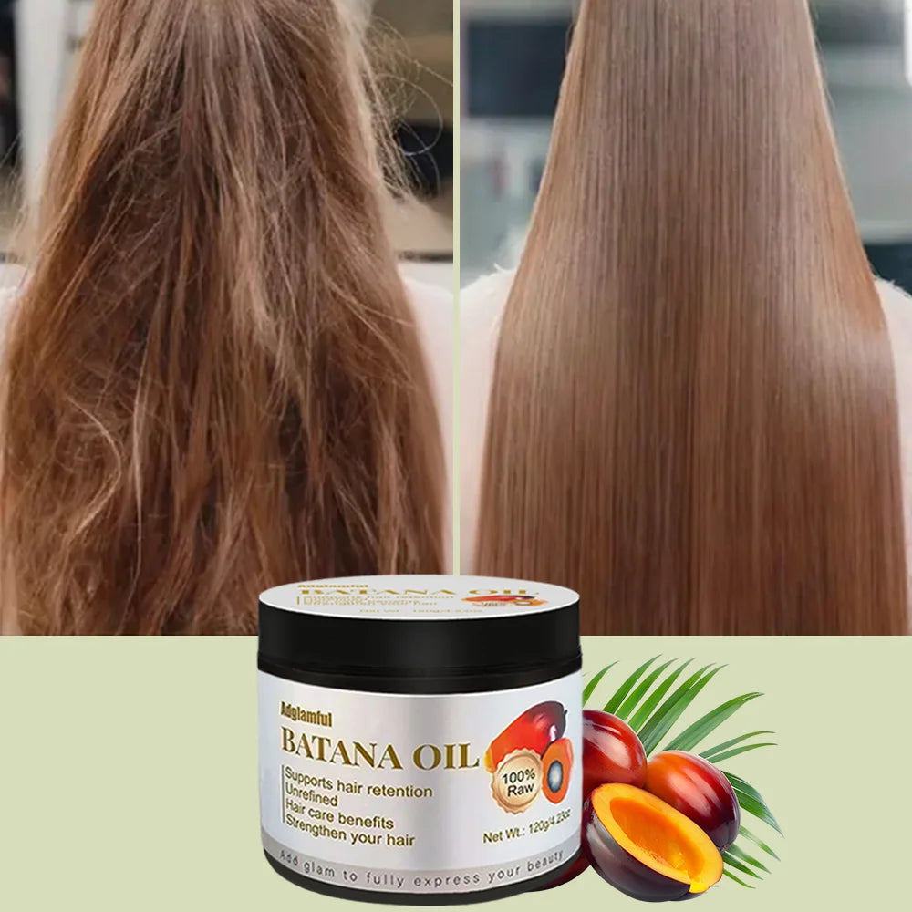 Batana Oil Hair Care Essential Oil for Dry and Frizzy Hair, Specifically for Damaged Hair from Perm and Dyeing, Provides 72 Hours of Long-Lasting Softness Without Frizz, No-Rinse Essential Hair Care Balm for Lazy People