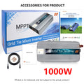 1000-1400W Grid Tie Micro Solar Inverter 20-50VDC to 90-140VAC 190-260VAC MPPT Pure Sine Wave Converter For Solar Power System