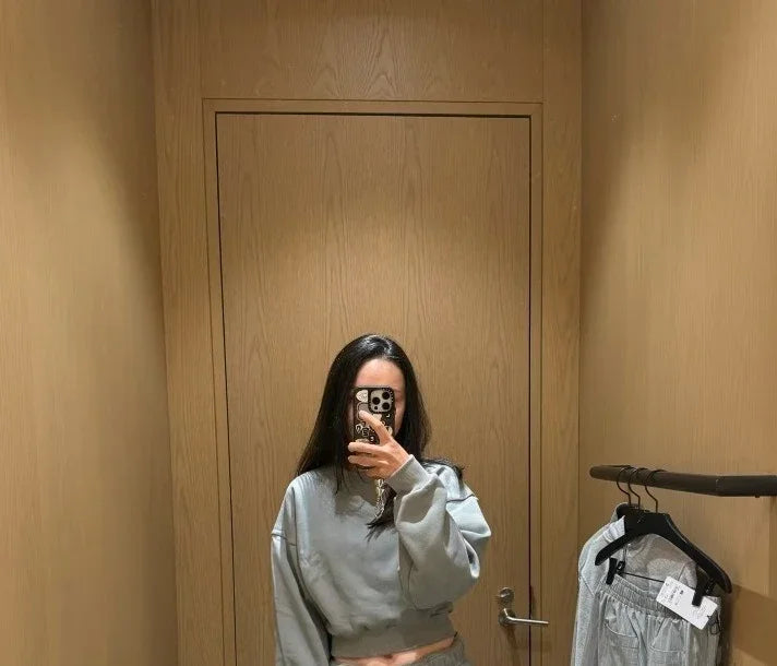 Hlo Yoga Set Cropped Sweatshirts Shorts Crew Neck Pullover Womens Short Tracksuit Studio to Joggers Sportswear Yoga Hoodies