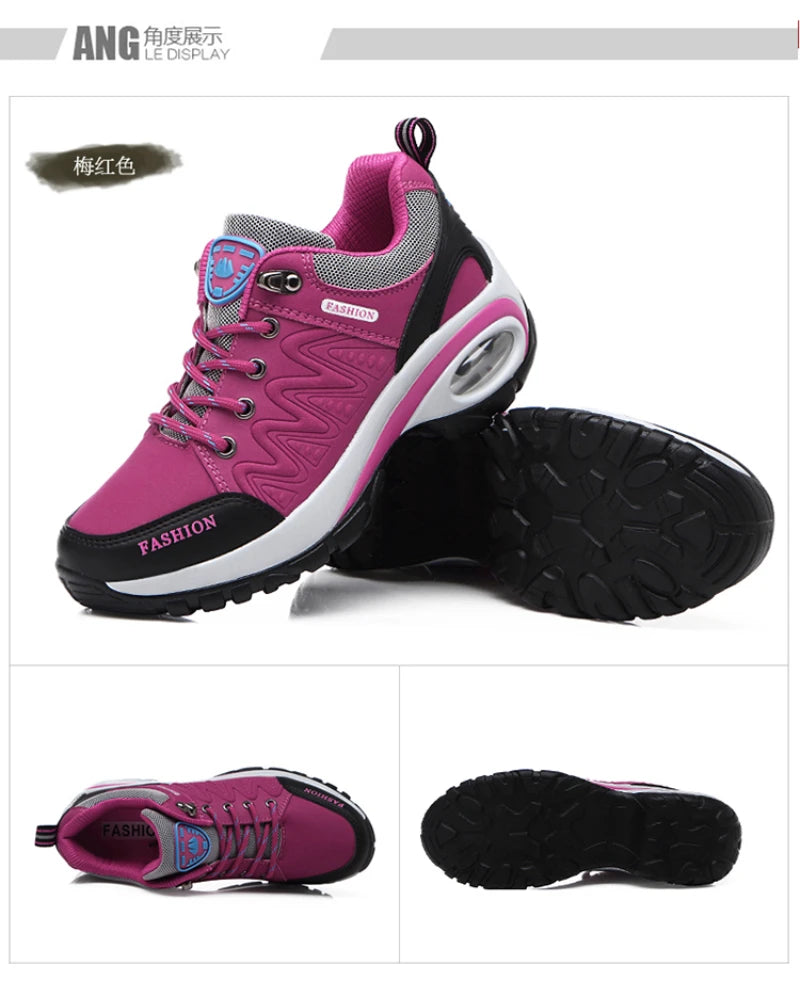 Casual Shoes For Spring And Autumn For Women, Thick Sole Shock-Absorbing Cushion Outdoor Shoes Middle-Aged Mother Travel Shoes