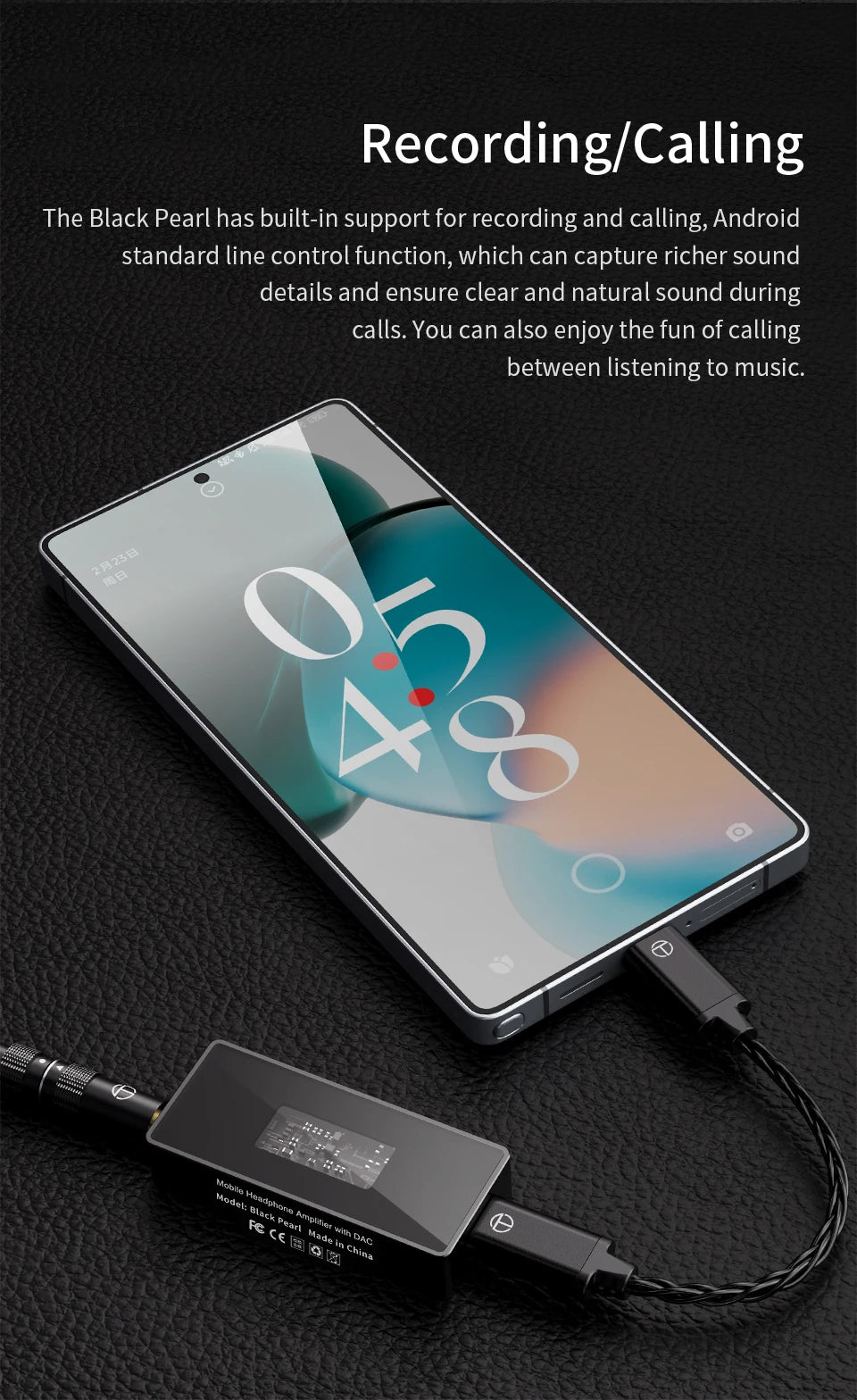 TRN Black Pearl Portable Hi-Fi Digital Audio Decoder 3.5+4.4 Output Dual CS43131 PCM 384kHz 32Bit DSD256 DAC Headphone Amplifier