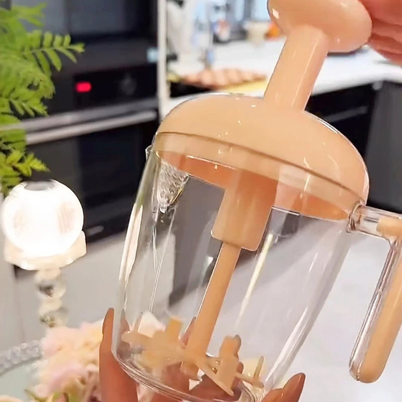 Egg Beater Hand Mixer Semi-Automatic Egg Whisk Milk Frother Handheld Manual Press-type To Beat Egg Whites Baking Tool