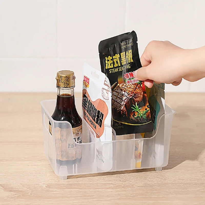 Plastic Food Packet Organizer Bins for Kitchen Drawer Storage Snack Bags Sugar Packets Dividers Fridge Cabinet Seasoning Holders