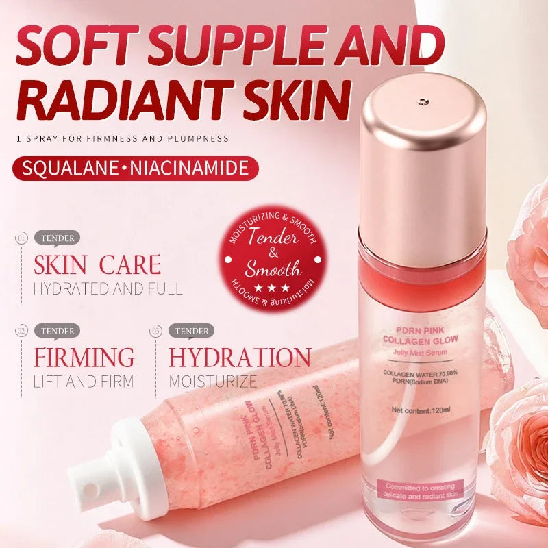 PDRN Hydrating Essence Mist Toner Brightening Revitalizing Women Facial Spray Moisturizer Plant Extract Daily Face Glow Care