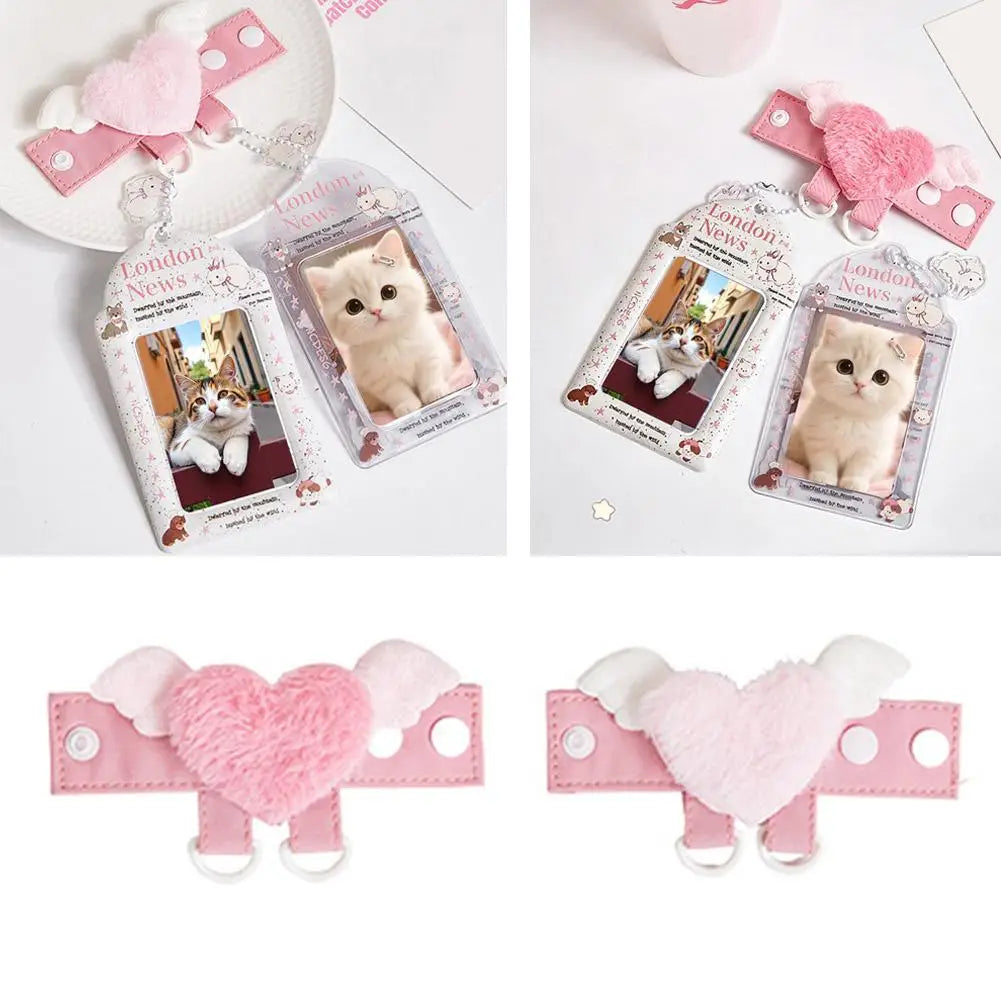 Cute Cartoon Doll Keychain Creative Angel Wings Bag Pendant Kawaii Backpack Charm DIY Keyring Jewelry Accessory Girl Gift