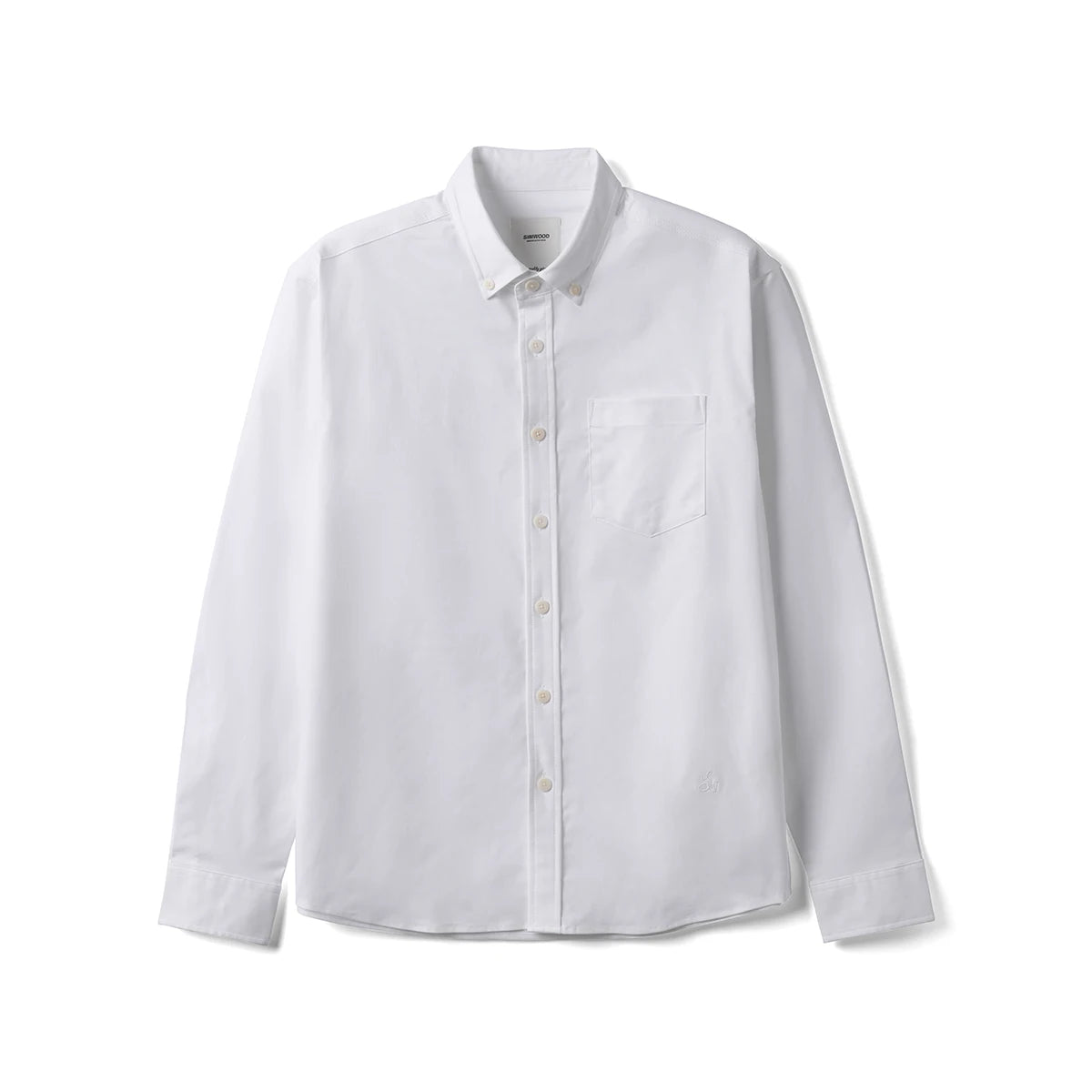 SIMWOOD 2026 Spring New Regular Fit Smart Casual Shirts Men Basic Solid Color 180gsm Oxford Fabric Shirts