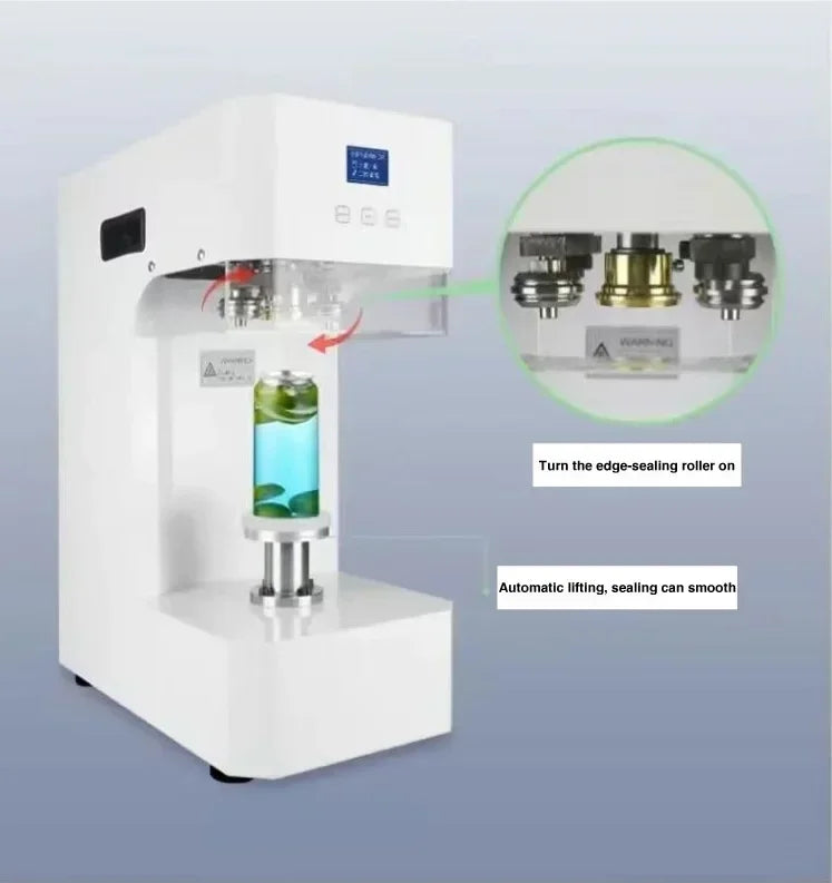Automatic Intelligent Non Rotating Can Sealer Soda Tin Can Seamer Bubble Tea Aluminum Can Sealing Machine