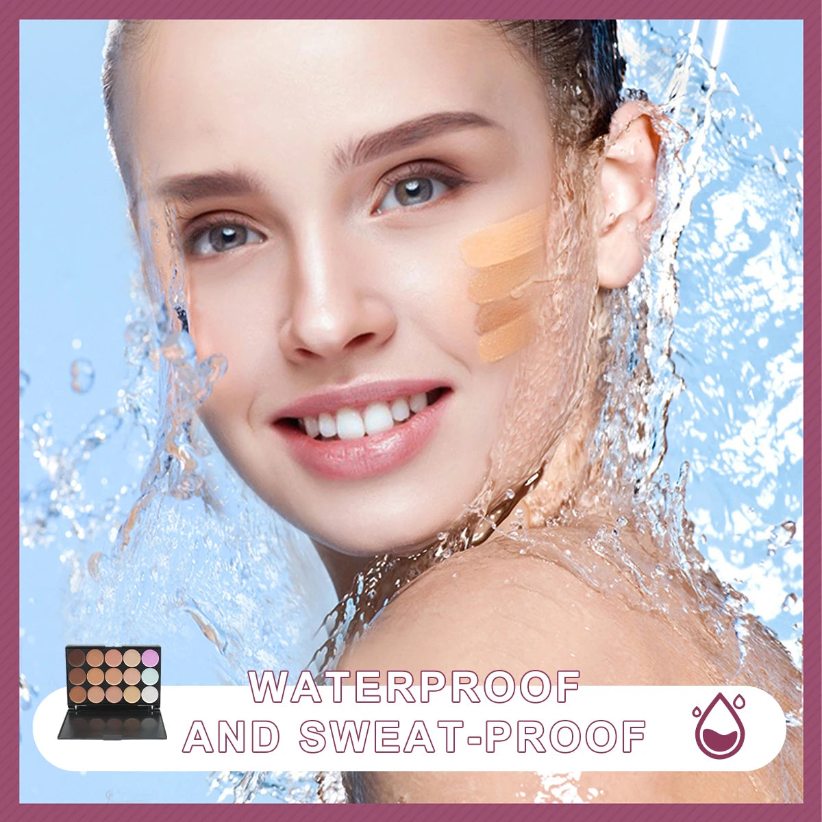 15 Colors Face Concealer Cream Contour Palette,Moisture Cream Makeup Foundation Full Coverage Foundation Covering Perfect Makeup