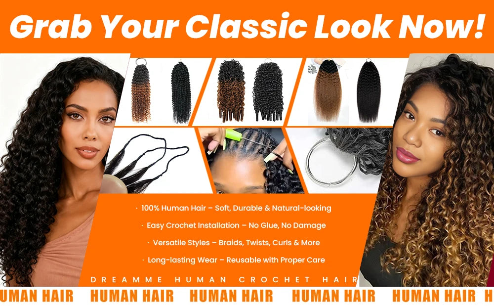 Curly Feather Crochet Human Hair Extensions Knotless Pre Separated Burmese Curly Crochet Extension With Special Curly Ends