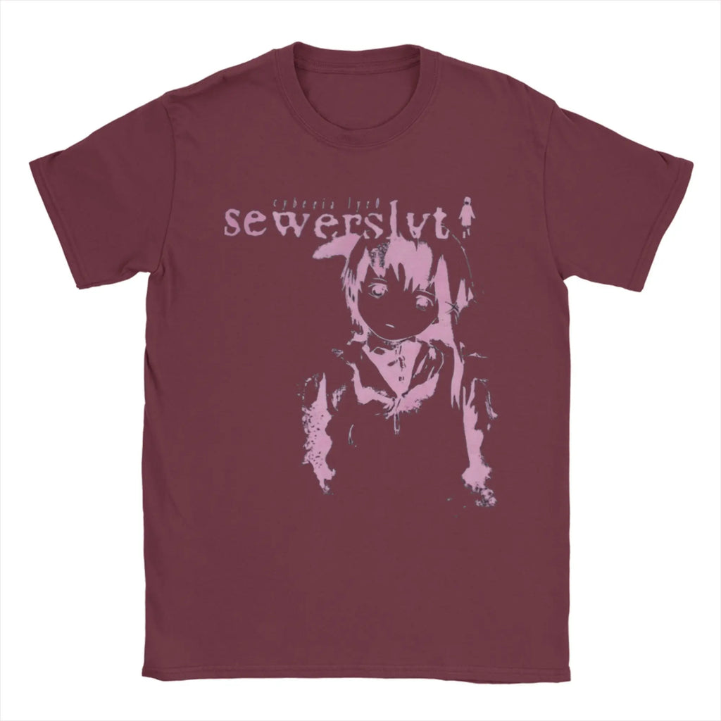 Vintage Sewerslvt Schizofrenia SPECIAL  FOR SEWERSLVT LOVERS T-Shirt for Men Crew Neck Pure Cotton T Shirt Tee Shirt Clothing