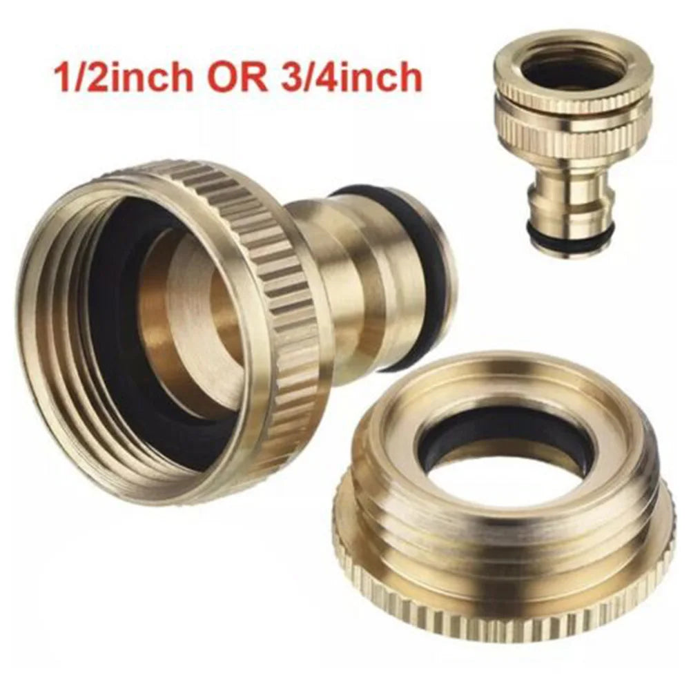 3/4 inch 1/2 inch Threaded Garden Water Pipe Fittings, Watering Equipment, High-Pressure Cleaning Machine, Hose Fittings, Brass