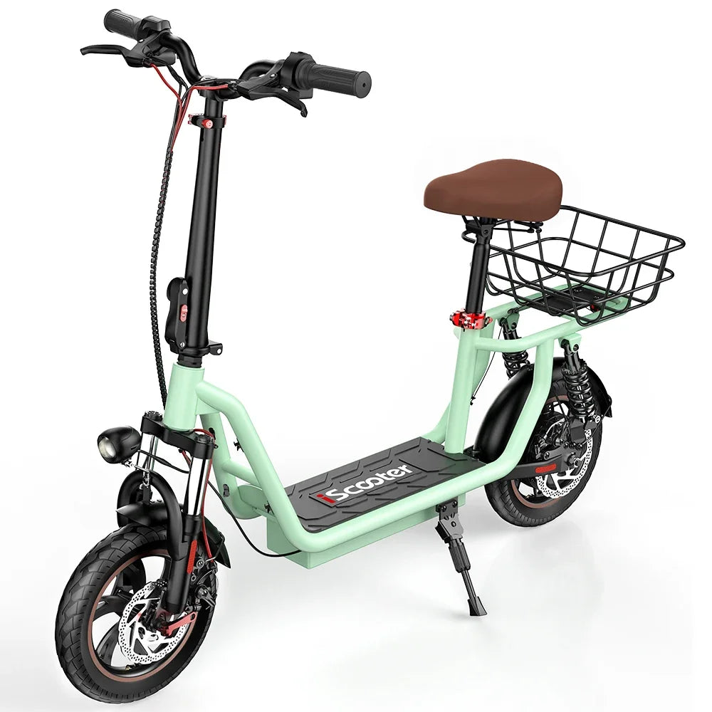 ISCOOTER I12 Adult Electric Scooter 500W Motor 36V7.5AH Battery Electric Scooter 12 Inch Urban Commuting Electric Scooter