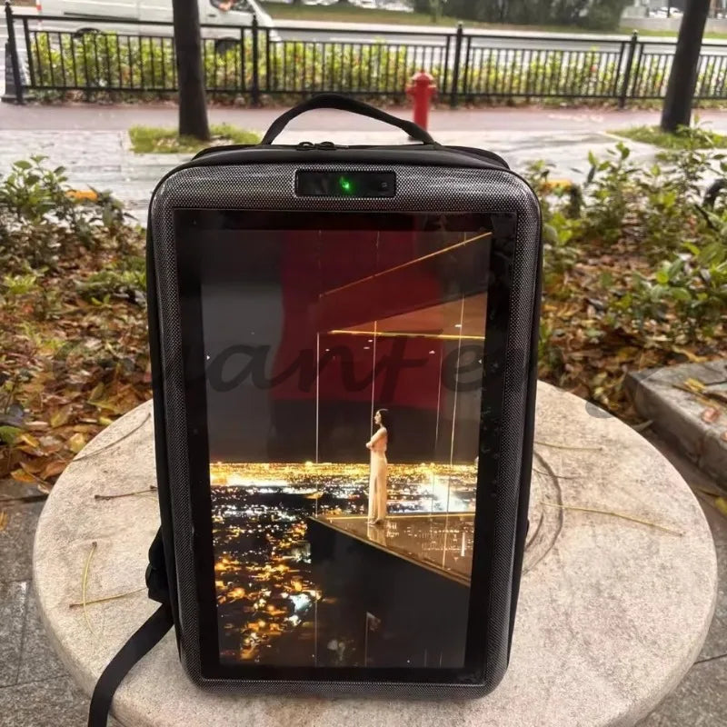 Android Backpack Advisement Player Mobile Outdoor Backpack LCD Screen Battery Powered Supply Backpack Advertising LED Screen Bag