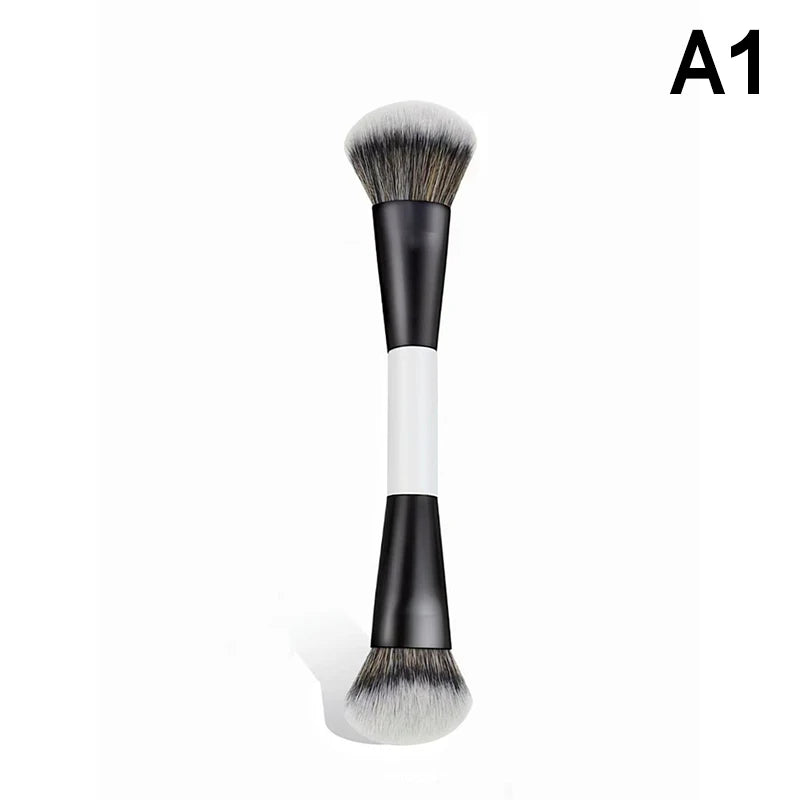 ✔Dual-Ended Foundation Face Brush Double-ended Powder Blush Contour And Eyeshadow Concealer Makeup Brushes