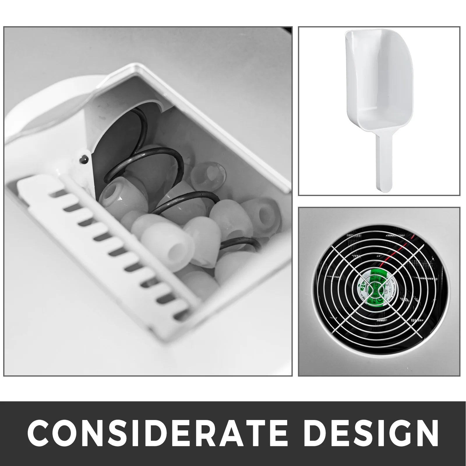2-In-1 commercial ice maker 35kg/24h with electric water dispenser for outdoor home and hotel use