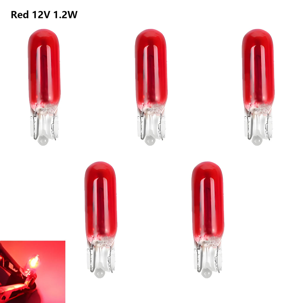 5Pcs T5 SMD LED Car Light Automobiles Light-Emitting Diode Instrument Gauge Dashboard Bulbs Auto Interior Indicator Lamp