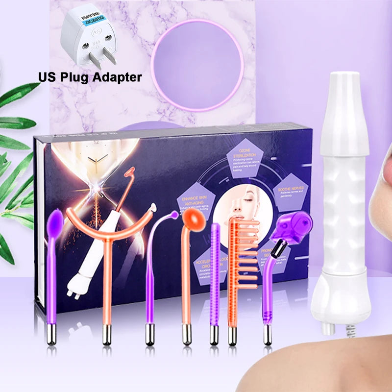 7 in 1 High Frequency Beauty Machine/ Professional Portable Handheld High Frequency Facial Skin Beauty Machine