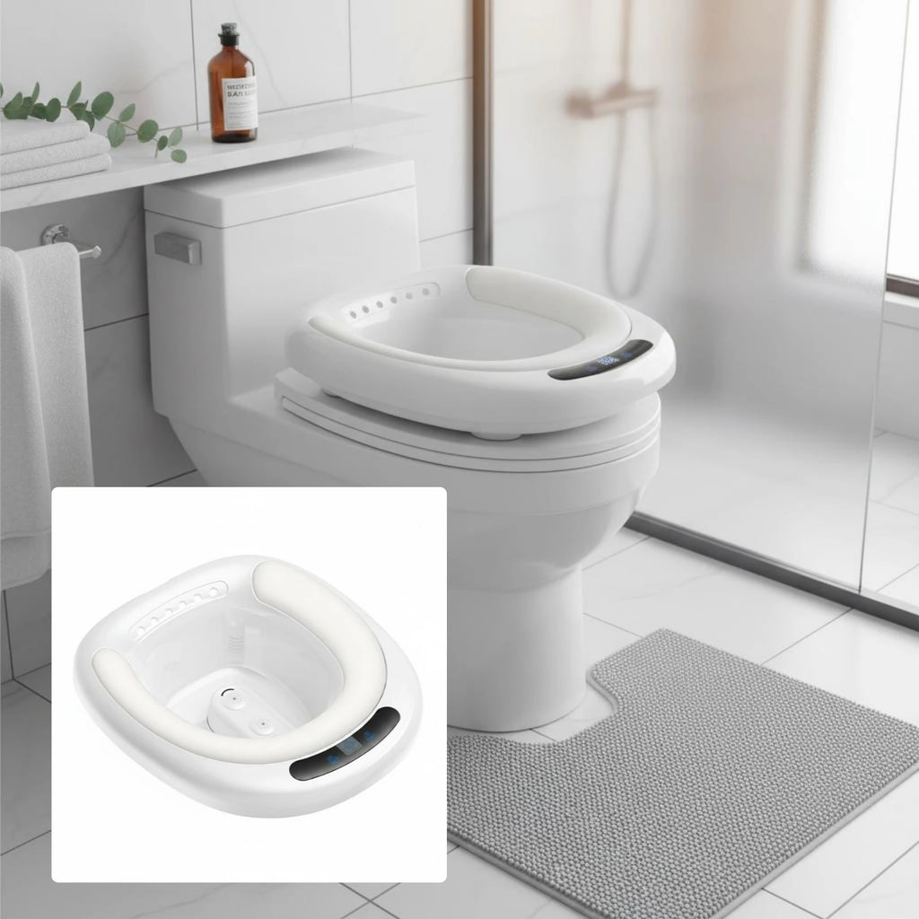 Electric Sitz Bath Basin No Squat Toilet Sitz Bath Seat Pregnancy Wash Basin Automatic Water Spray Bathroom Aid