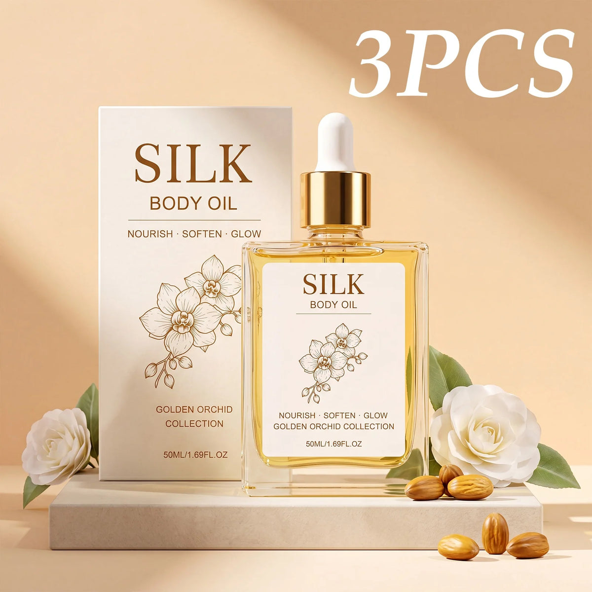 Silk Body Oil Pheromone Fragrance Body Oil Visibly Firming Deep Moisturizing Anti Aging Improve Skin Elasticity Perfume Oil 50ml