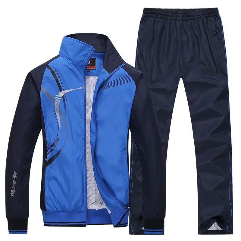 Spring and Autumn Couple's Sports Suit Men's and Women's Running Suit Two-piece Training Suit Fast Shipping