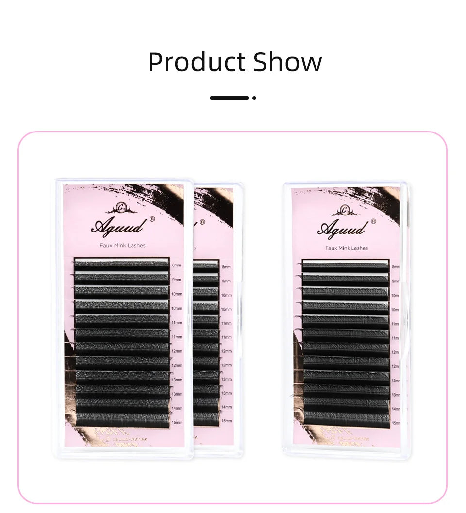 AGUUD Automatic Flowering 2D 3D 4D 5D W Shape Premade Fans Eyelash Extensions Natural Soft Individual Lashes Makeup Cilia