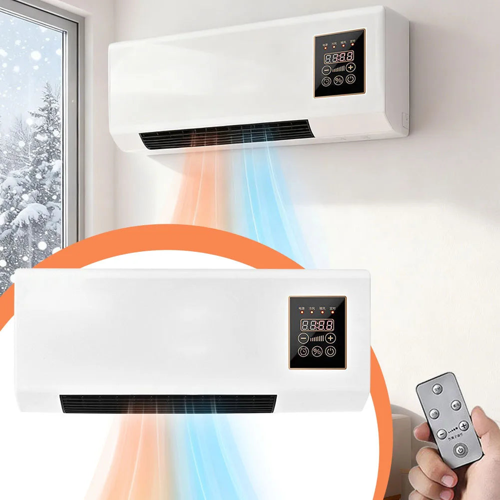 2 in 1 Portable Air Conditioner Heater Wall Mounted Ductless Cooling Heating Fan No Outdoor Unit Mini AC for Home Room RV