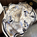 70*70cm Flower Silk Square Scarf Women Satin Shawl Wrap Hijab Female Hair Band Wrist Luxury Headkerchief Echarpe fashion Bandana