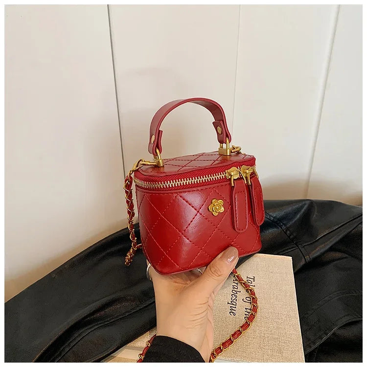 Mini Square Chains Handbag Thread Crossbody Bags Designer Box Bag with Short Handle Ladies High Quality Luxury Top-handle Bag