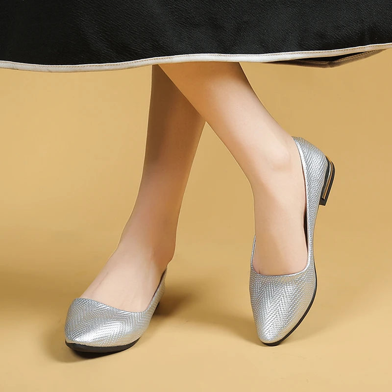 Spring/Autumn Comfortable Casual Elegant Sneakers Fashion New Pointed Toe Light Mouth Sexy Non-Slip Flat Work Shoes for Women
