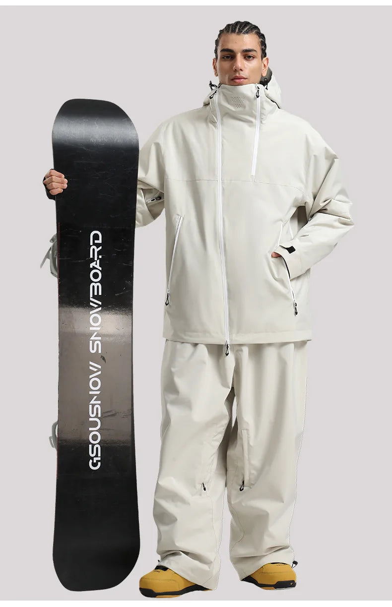 2026 Mens Snowboard Jacket Ski Coat Women Waterproof Insulated Baggy Snowboard Coats Winter Hooded Mountain Hiking Warm Outdoor