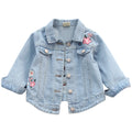 Girls Denim Jacket,Children's Cowboy Coat,Transition Jacket with Embroidered,Denim Coat,Outdoor Jeans Jacket for Spring Autumn