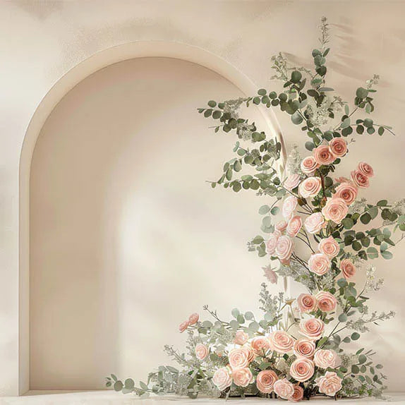 Interior Arch Boho Floral Photography Background Adult Birthday Wedding Maternity Portrait Decor Backdrop Photo Studio Supplies
