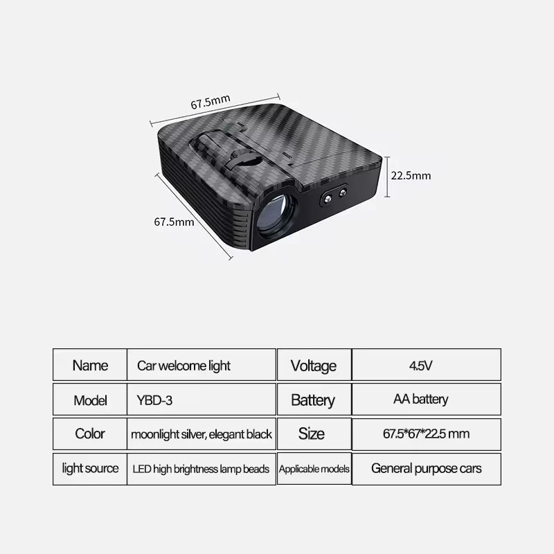 LED Car Door Projector Lamps Welcome Light For Geely Tugella Azkarra Coolray GX3 LC Panda EX2 EX5 EM-i Galaxy Starship 7 EM-i L7