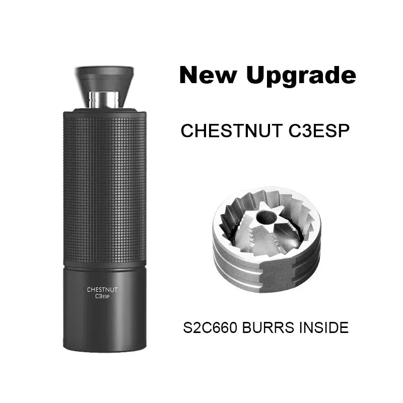TIMEMORESTORE Chestnut C3 Manual Coffee Grinder S2C Burr High Quality Portable Hand Grinder With Double Bearing Positioning