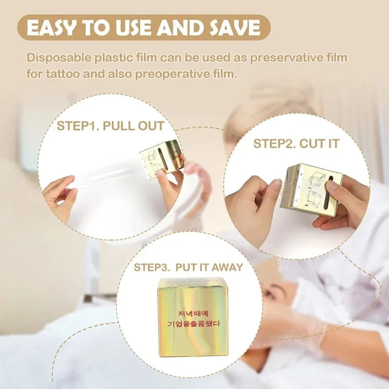 1/5/10p Tattoo Eyebrow Microblading Preservative Film Plastic Wrap/Box 42mm*200m Tattoo Accessory Semi Permanent Makeup Supplies